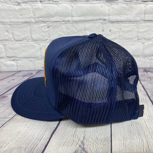 Vintage Hat Cap Snapback Navy Blue INNISFREE 75 Years 1911-1986 - BROKEN SNAPS - Picture 2 of 9